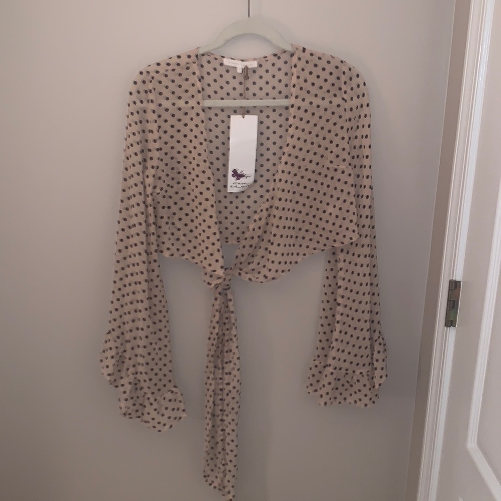 Cute Boutique Bought Tie Top- Never Worn